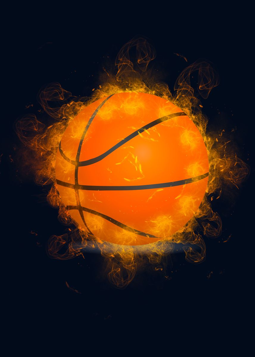 'basketball smoke' Poster, picture, metal print, paint by Soft Brush ...