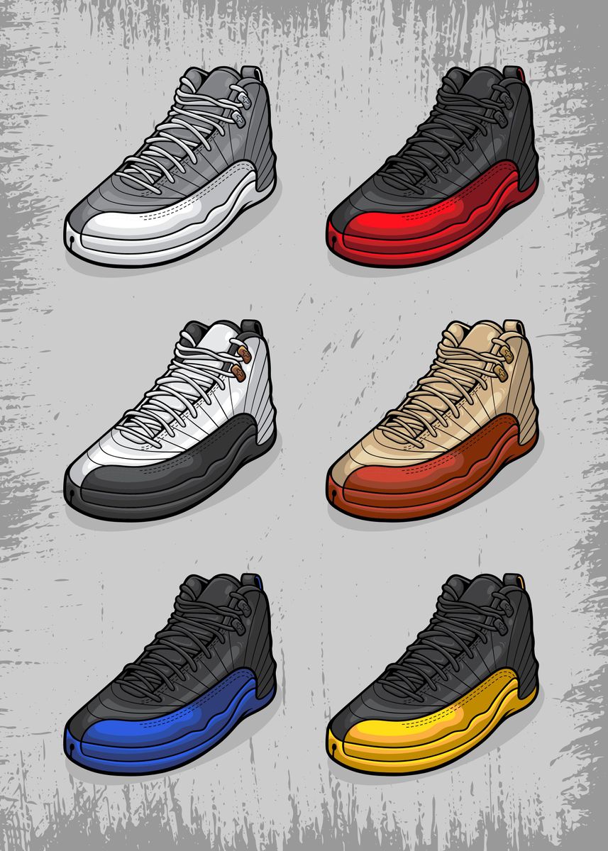 'Basketball Shoe Collection' Poster, picture, metal print, paint by ...