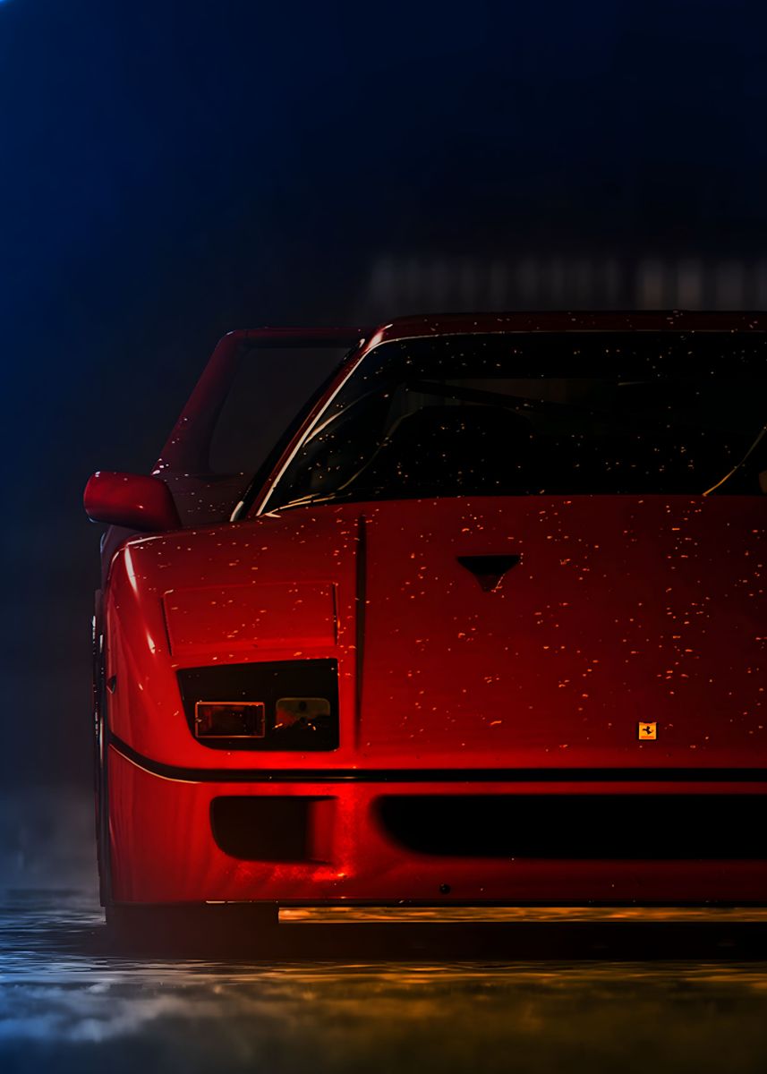 'Ferrari f40' Poster, picture, metal print, paint by Recca | Displate