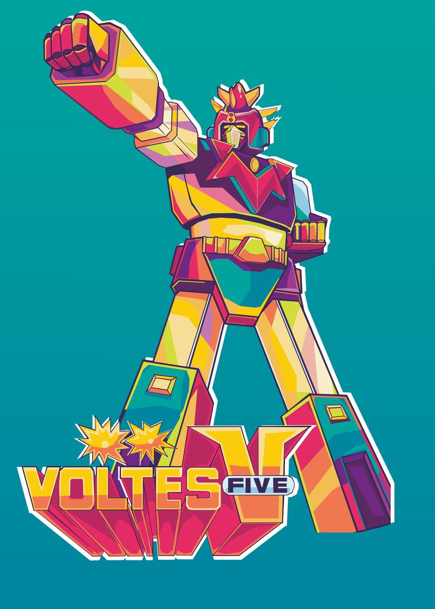  voltes 5 wpap retro poster picture metal print paint by alex bayu