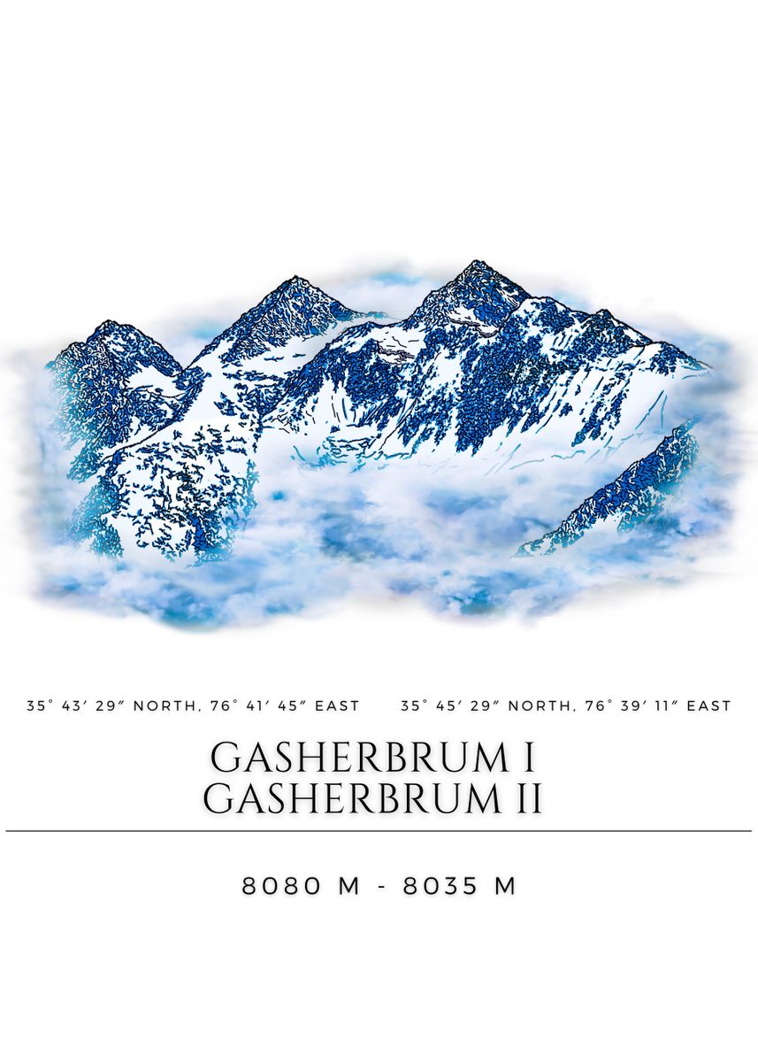gasherbrum-i-and-ii-poster-picture-metal-print-paint-by-alex