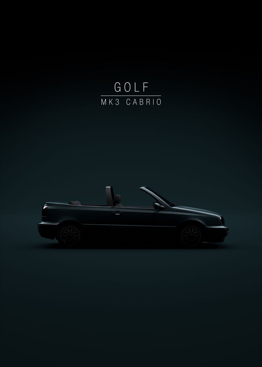 '1998 Golf MK3 Cabrio' Poster by 21 MXM  | Displate
