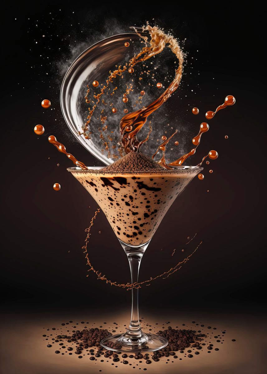 'Espresso Martini Twist' Poster, picture, metal print, paint by