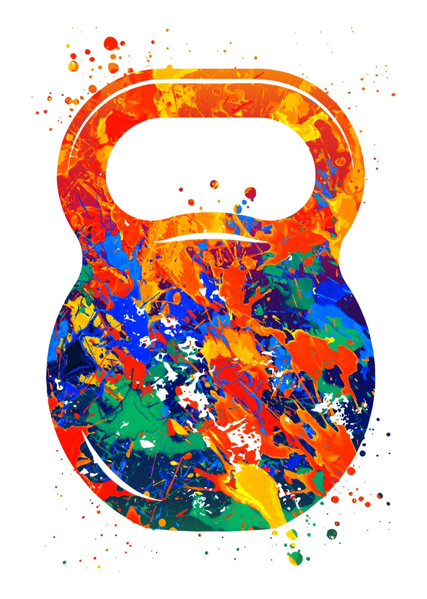 'Kettlebell' Poster, picture, metal print, paint by Dalton Joyce Displate
