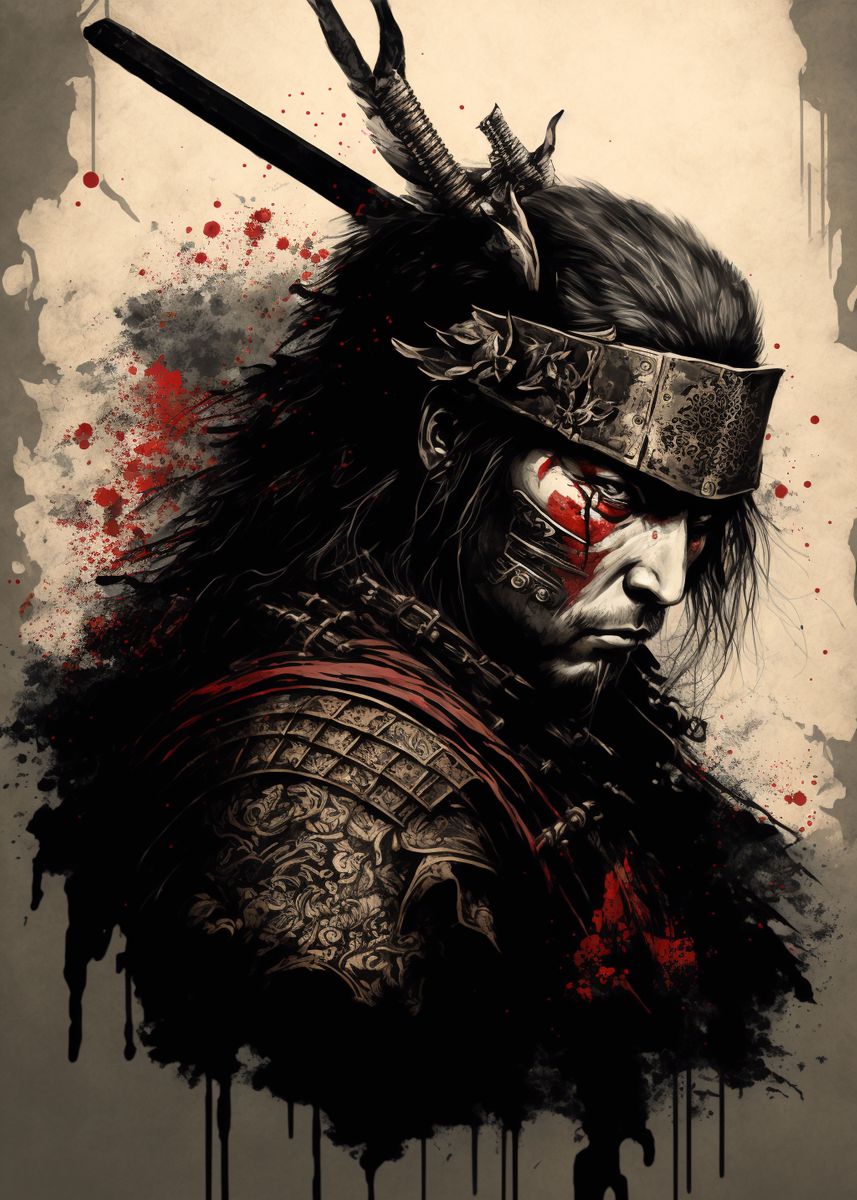 'Samurai Warrior' Poster, picture, metal print, paint by ...