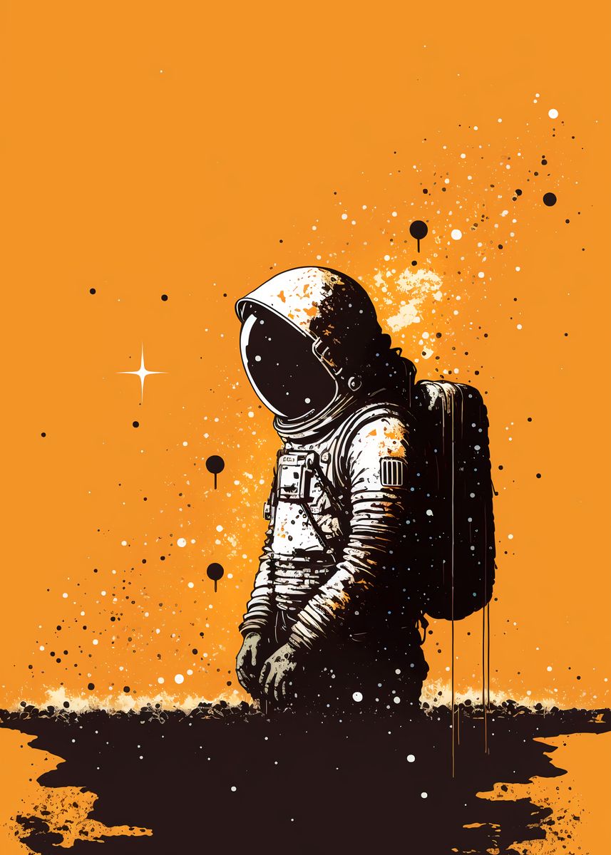 'Pop Art Astronaut' Poster, picture, metal print, paint by Mr Relative ...