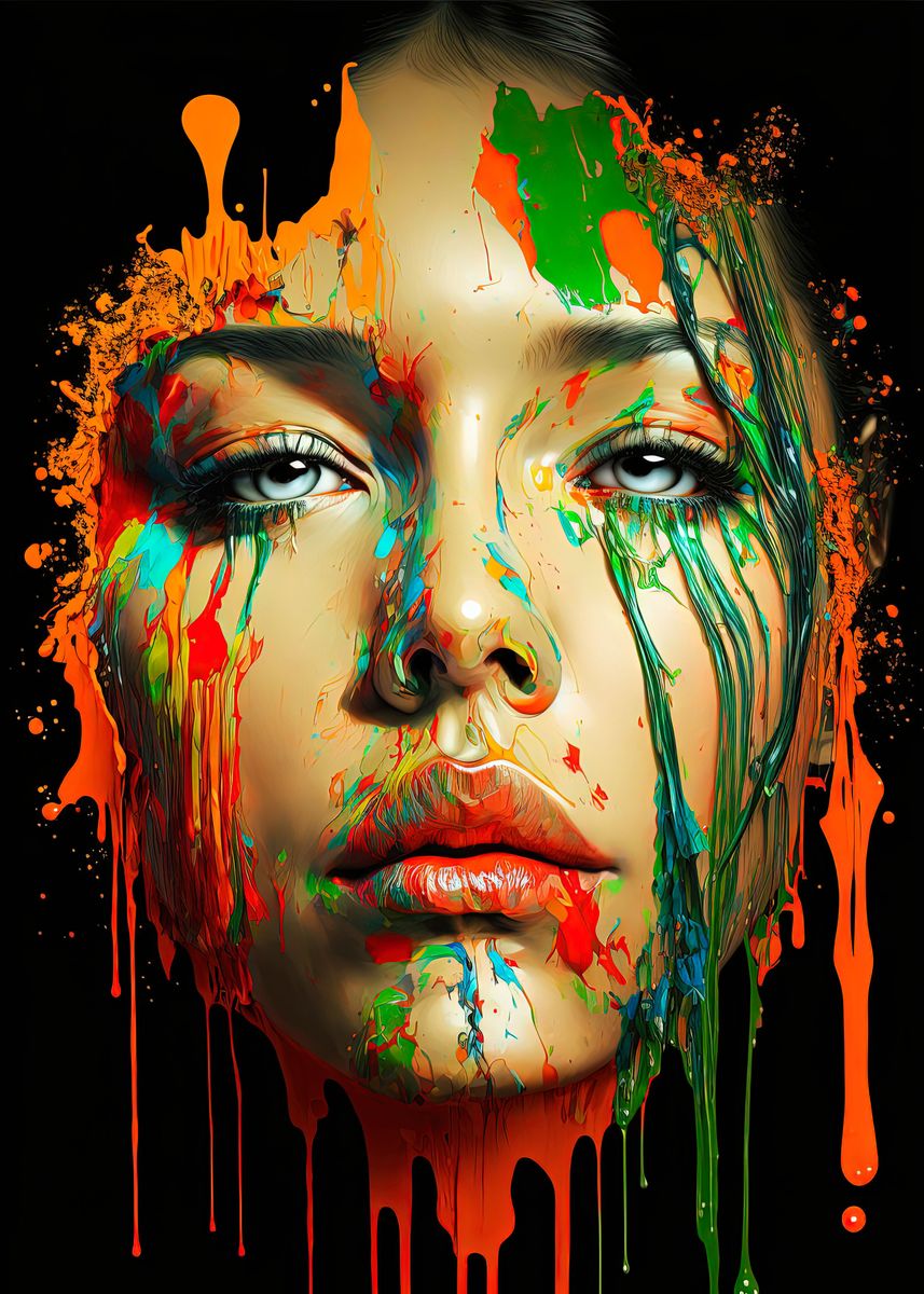 'The Drip of Emotion' Poster, picture, metal print, paint by Sigma Rat ...