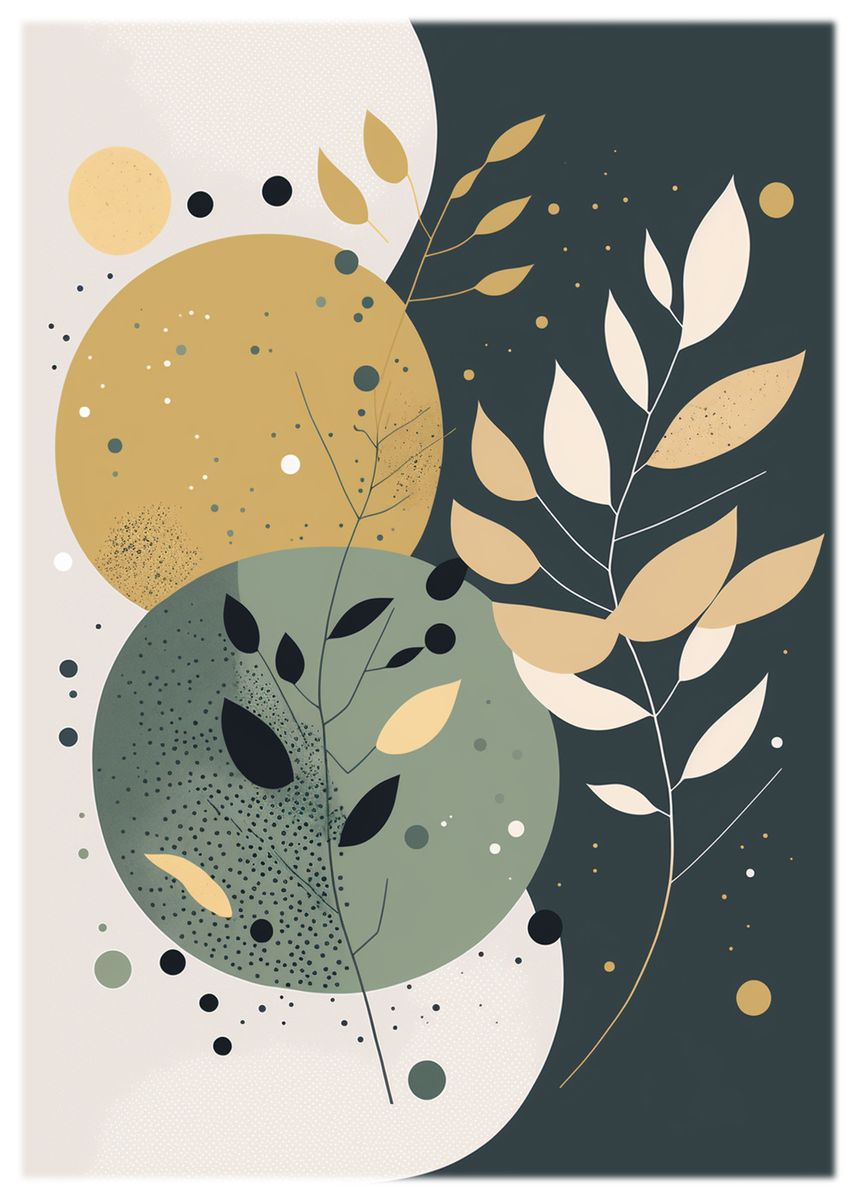 'Abstract Plants 02' Poster, picture, metal print, paint by OhadOron ...
