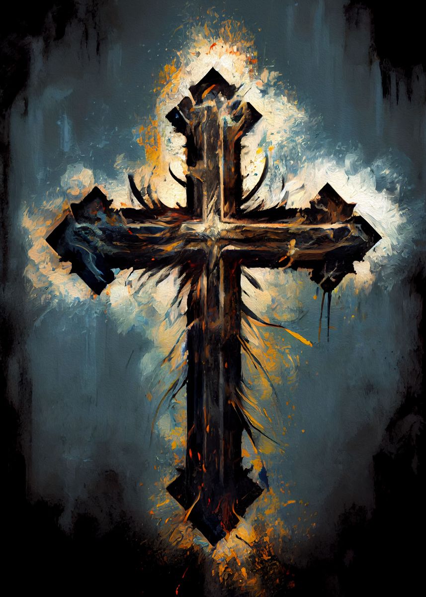 'Gothic Cross vs2' Poster by Cryptic Fawn Displate