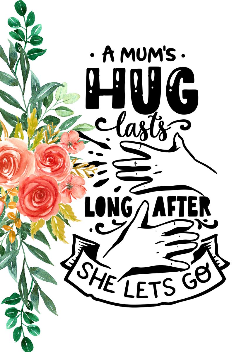 'Mothers hug' Poster, picture, metal print, paint by Juliana RW | Displate