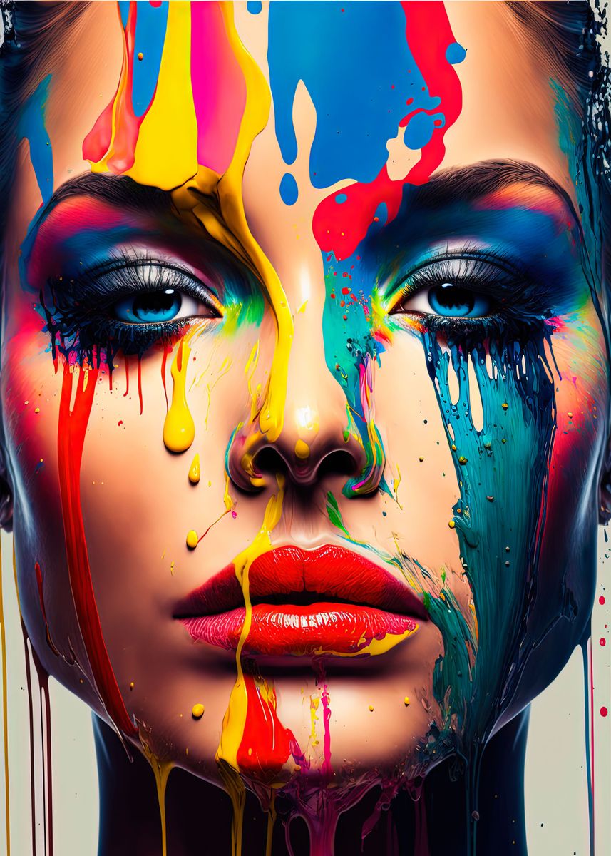'Splash of Rainbow Colors' Poster by Sigma Rat | Displate