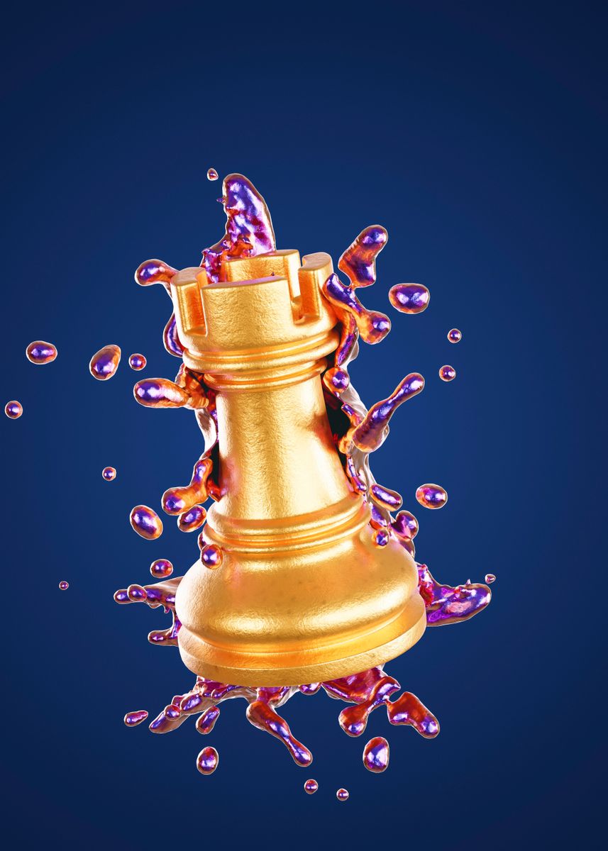 'Chess Rook' Poster, picture, metal print, paint by Deyvis Anthony ...