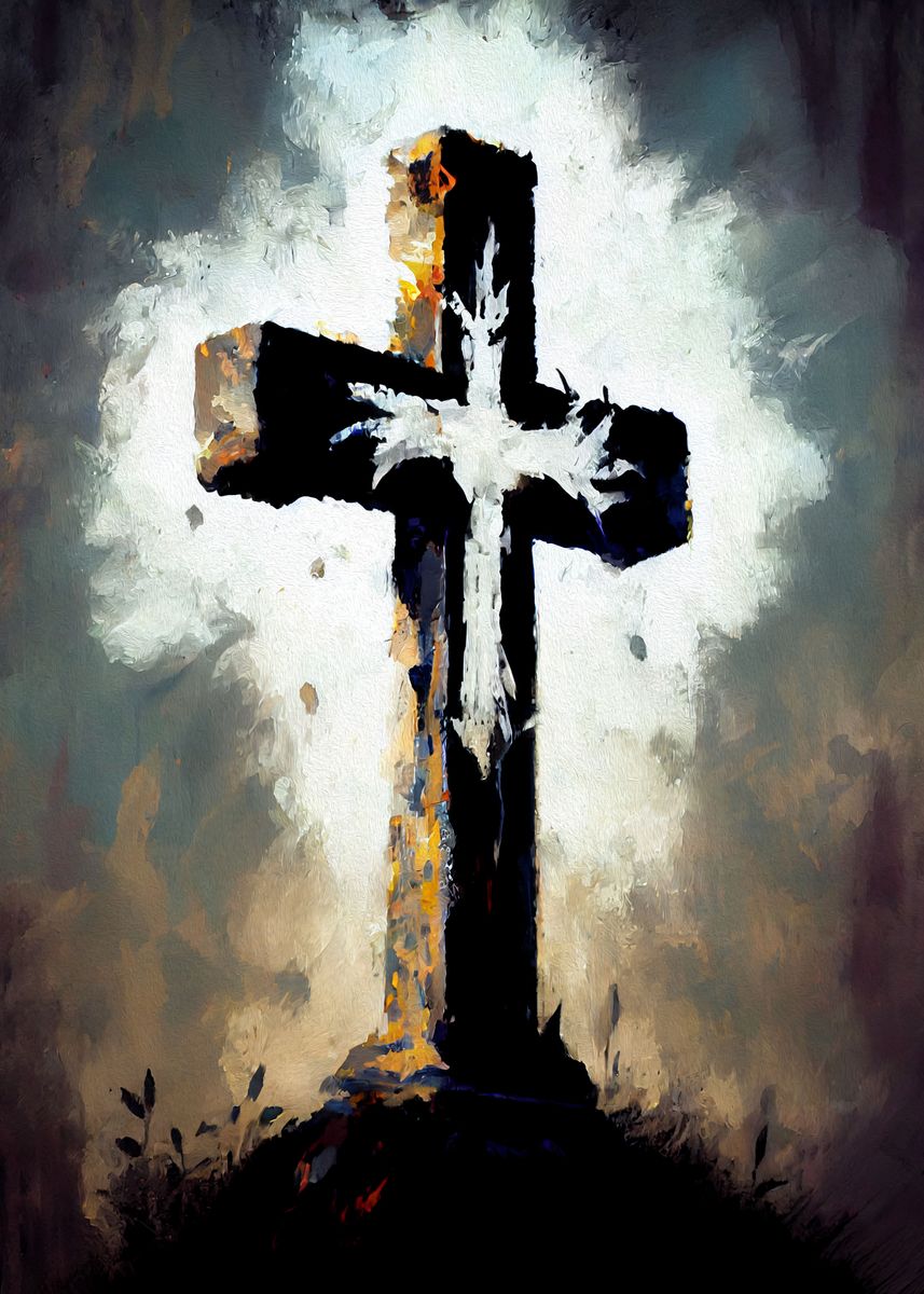 'Gothic Cross vs8' Poster, picture, metal print, paint by Sycaid | Displate