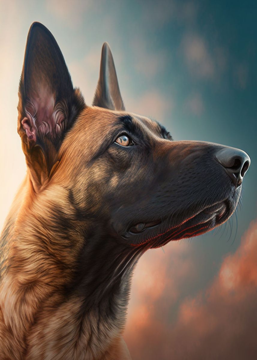 'Love Police Dogs K9 ' Poster, picture, metal print, paint by ...