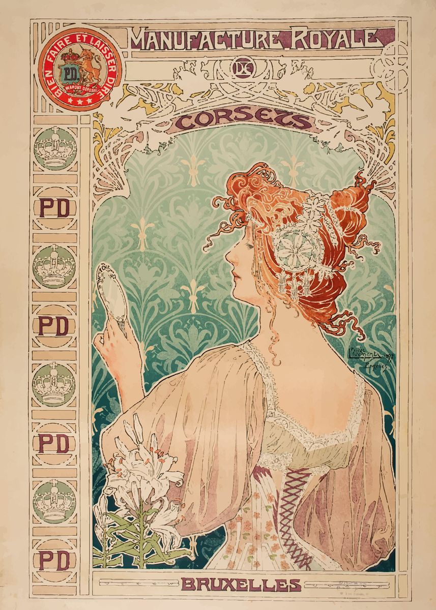 'Alphonse Mucha' Poster, picture, metal print, paint by ArtGallery ...