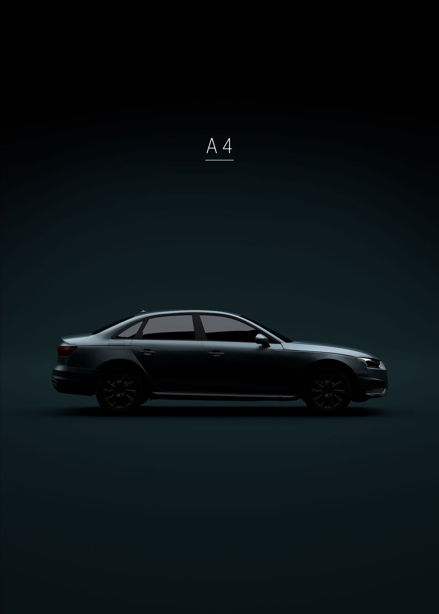 '2020 Audi A4' Poster, picture, metal print, paint by 21 MXM | Displate