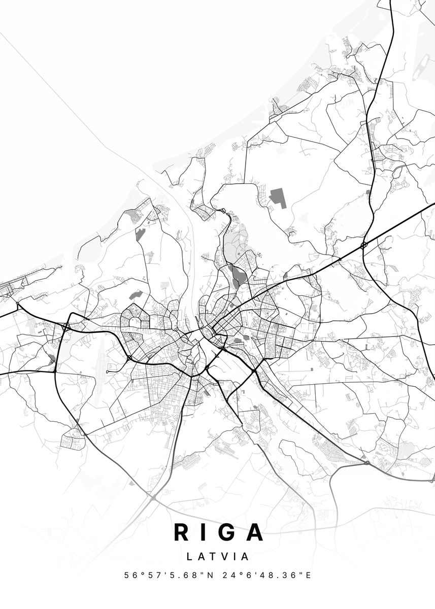 'Riga Latvia' Poster, picture, metal print, paint by Kemi | Displate