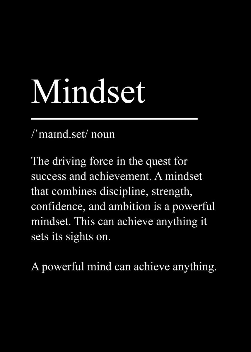 'Mindset' Poster, picture, metal print, paint by Kaly Prints | Displate