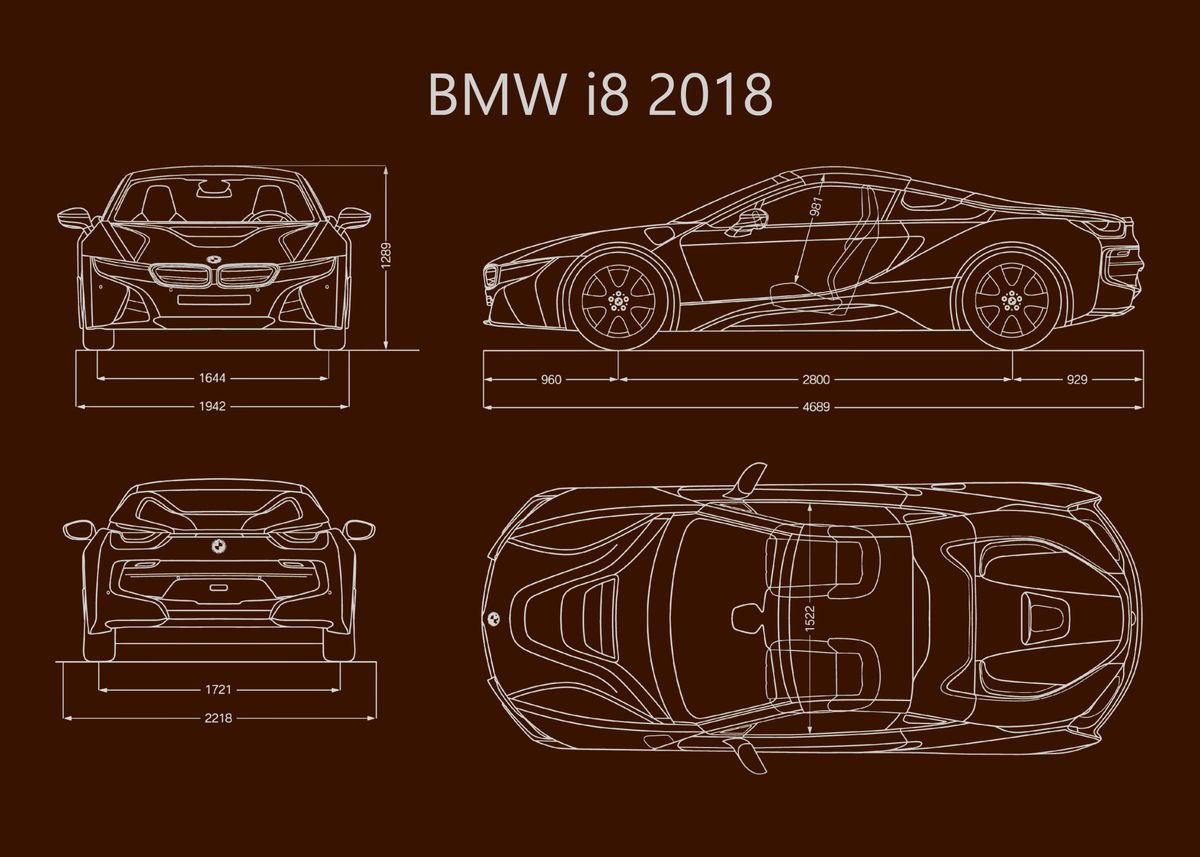 Bmw I8 2018 Poster By Amazing Artist Displate