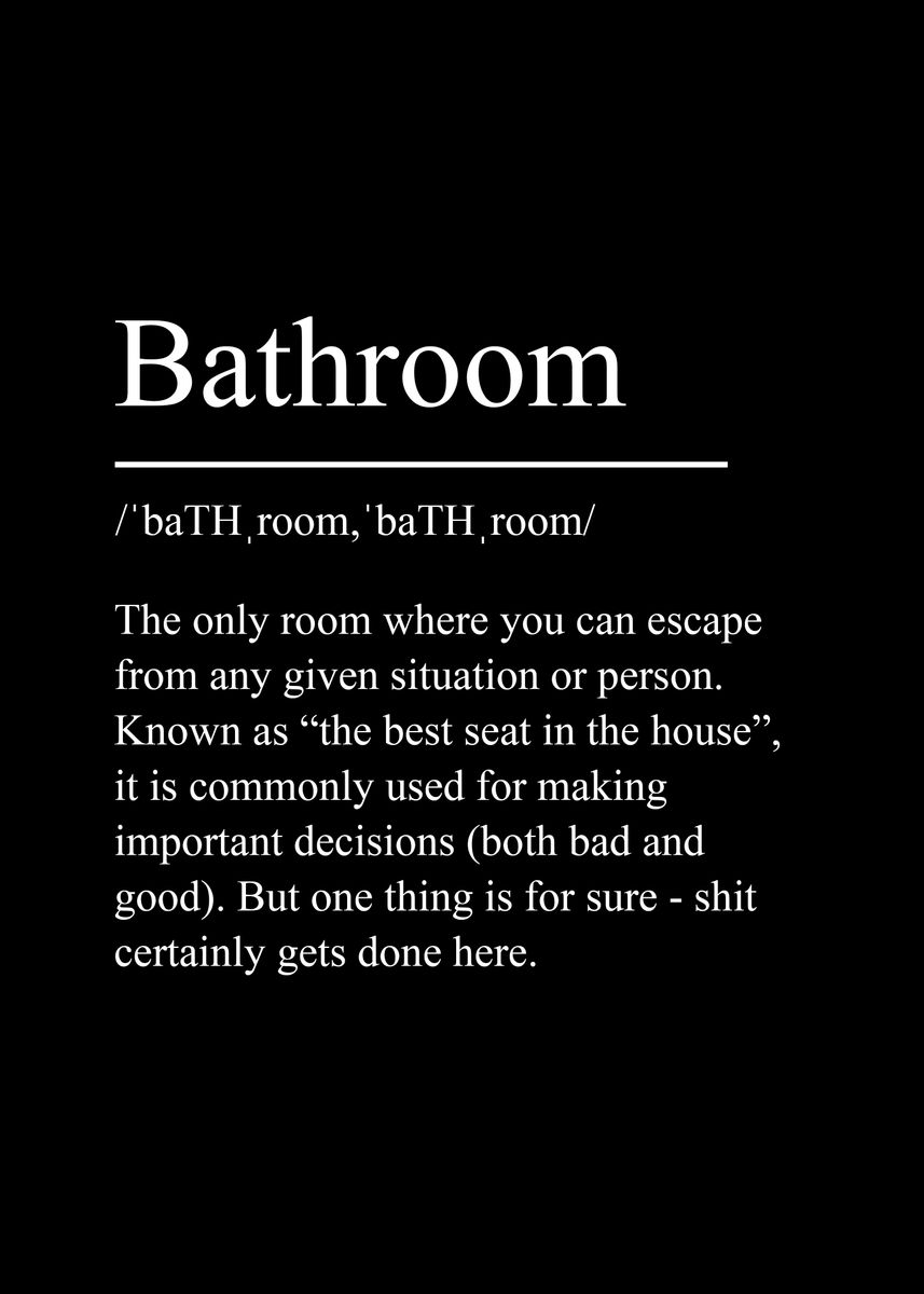 'Bathroom' Poster, picture, metal print, paint by Kaly Prints | Displate