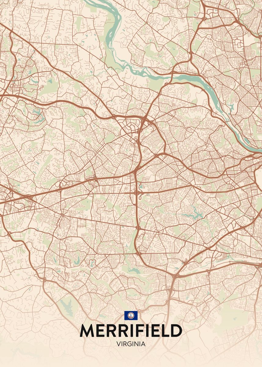 'Merrifield VA' Poster, picture, metal print, paint by IMR Designs