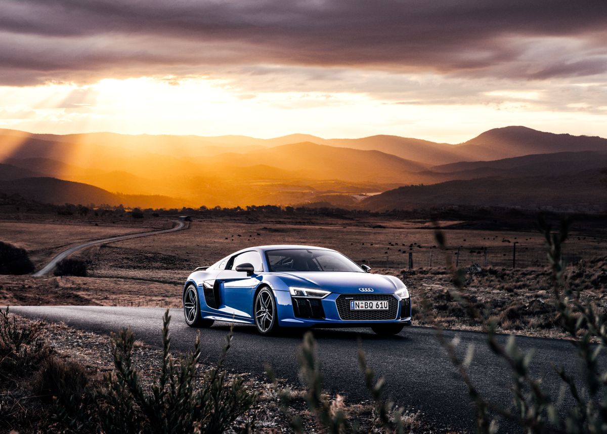 'audi R8 V10' Poster by Spot Cars | Displate