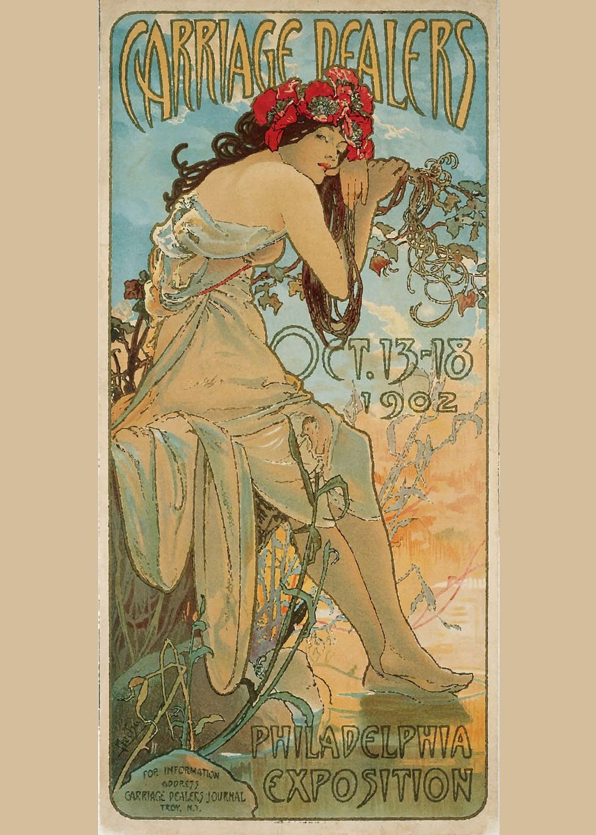 'Alphonse Mucha' Poster, picture, metal print, paint by ArtGallery ...