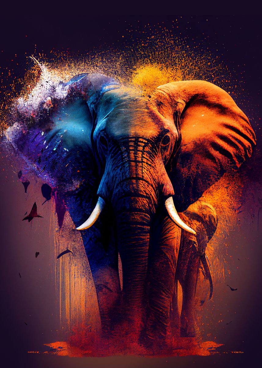 'Big Bold Elephant' Poster by CBrook | Displate