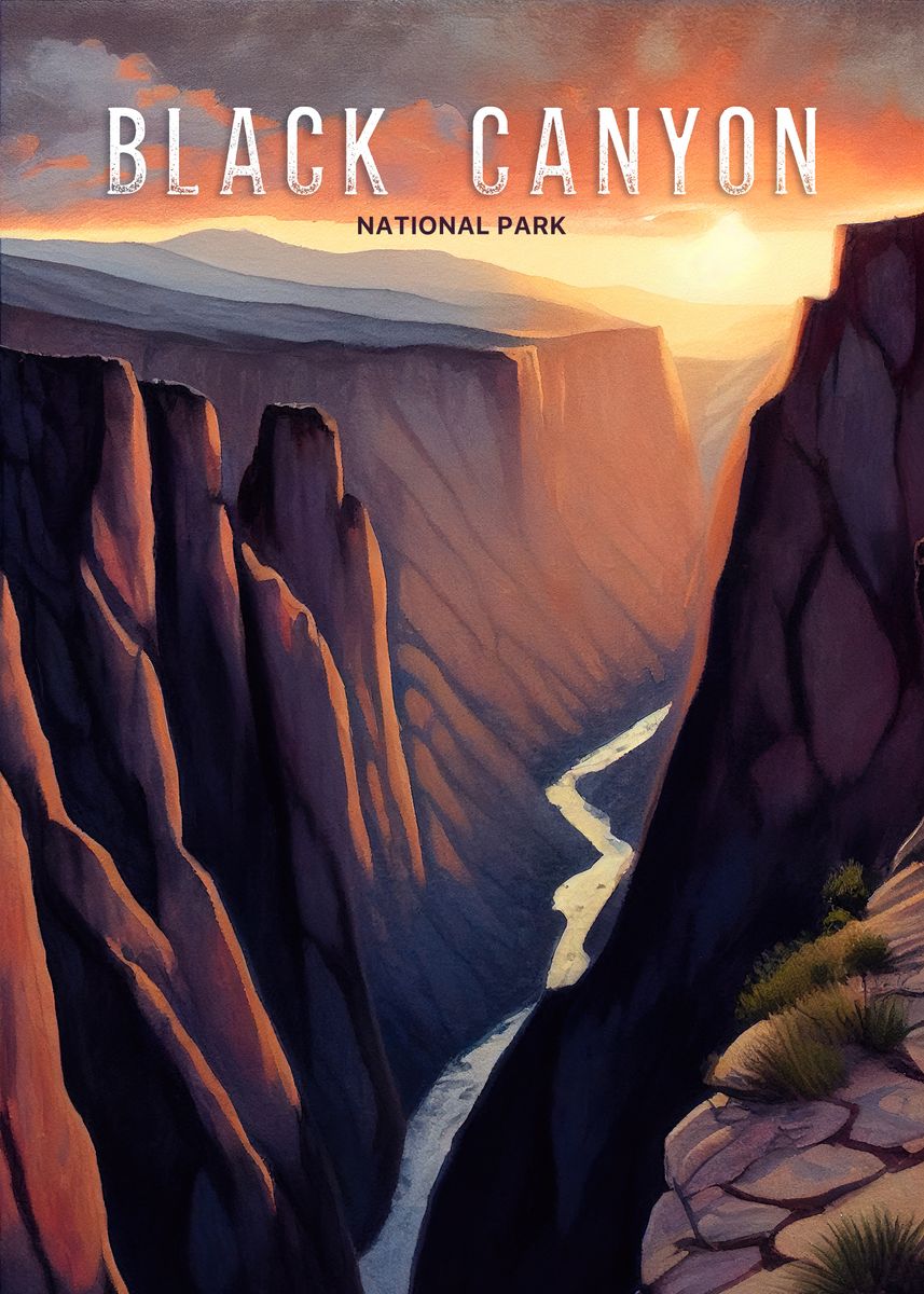 'Black Canyon Park' Poster, picture, metal print, paint by Cris de