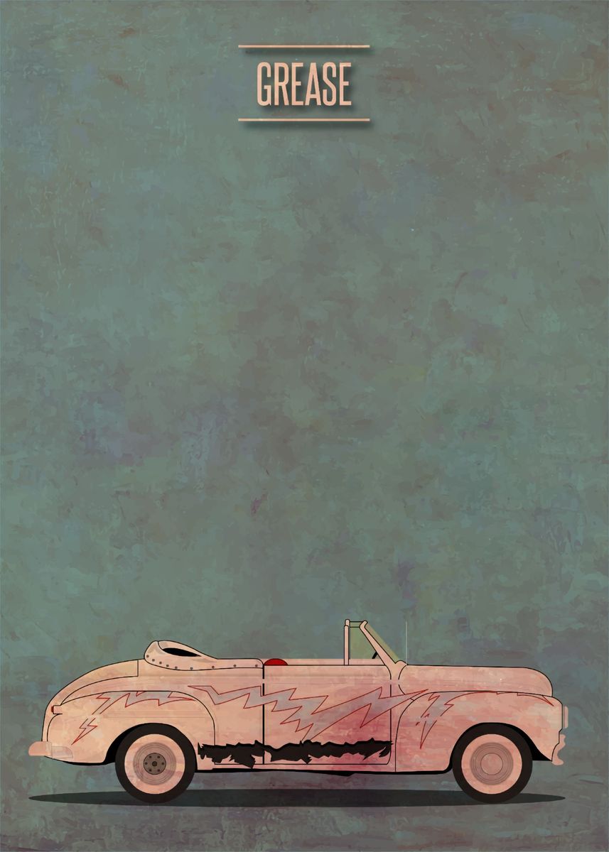 'Grease minimal' Poster, picture, metal print, paint by WillardRenner ...