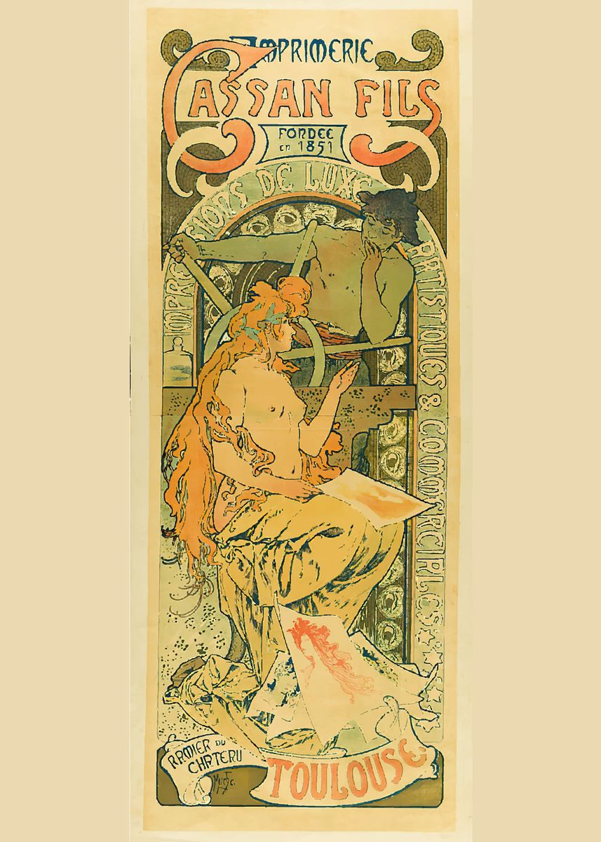 'Alphonse Mucha' Poster, picture, metal print, paint by ArtGallery ...