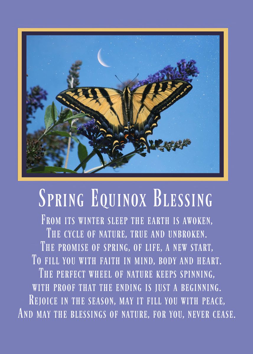 'Spring Equinox Blessing' Poster, picture, metal print, paint by