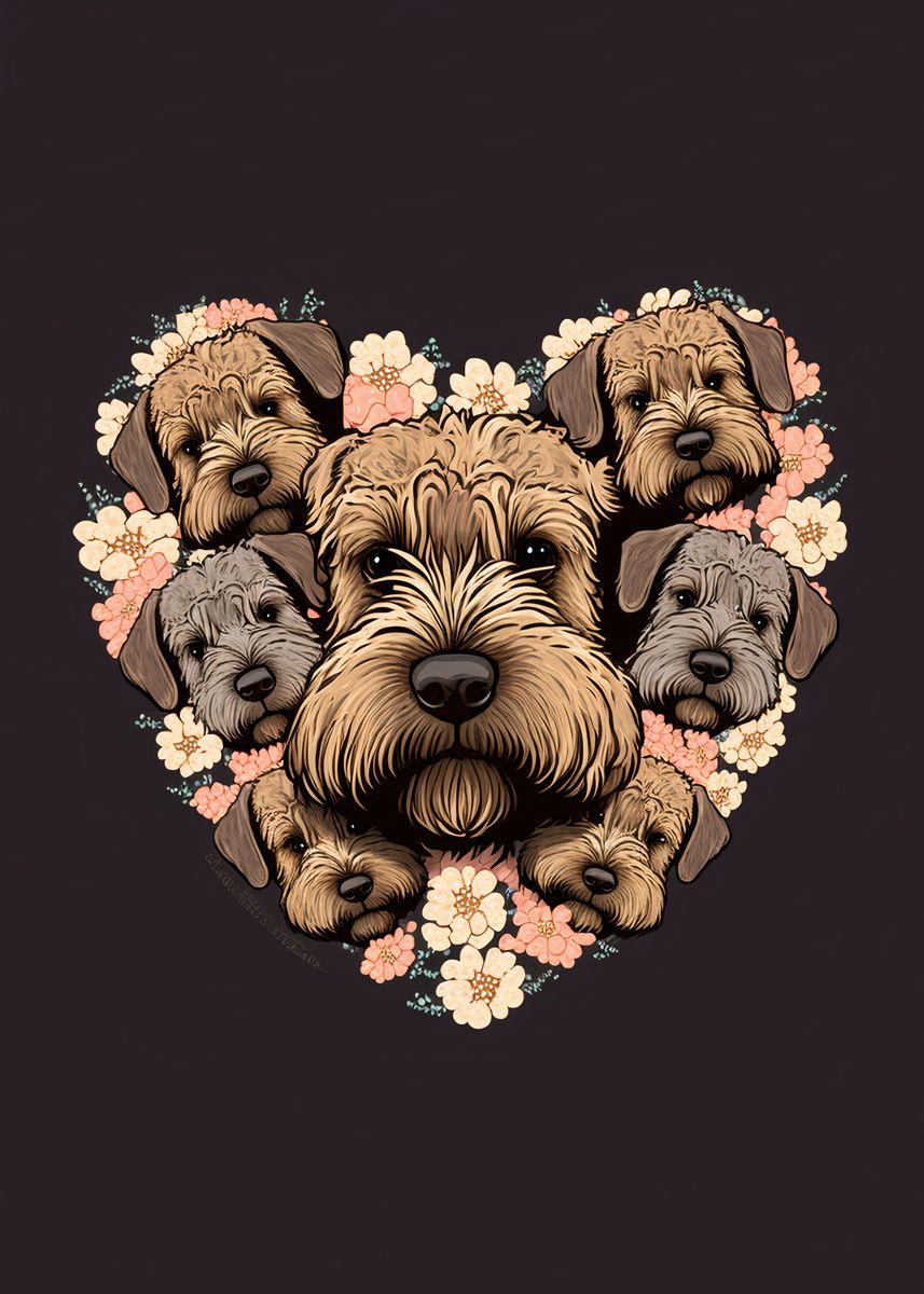 ‘Coated Wheaten Terrier’ Poster by Graphic Japanese | Displate