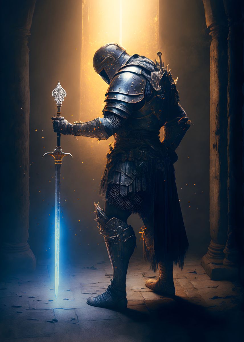 'Legendary Loot Knight' Poster, picture, metal print, paint by XENOS ...