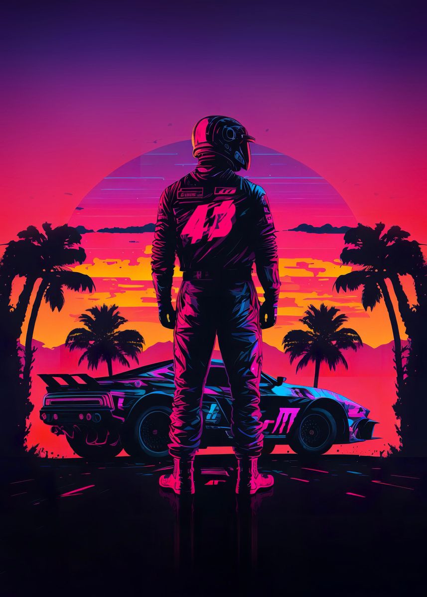 'Racer 43' Poster, picture, metal print, paint by Broken Specter 13 ...