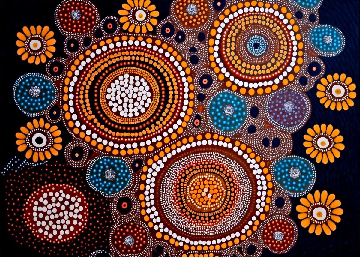 australian-dot-painting-poster-by-steel-canvas-creations-displate