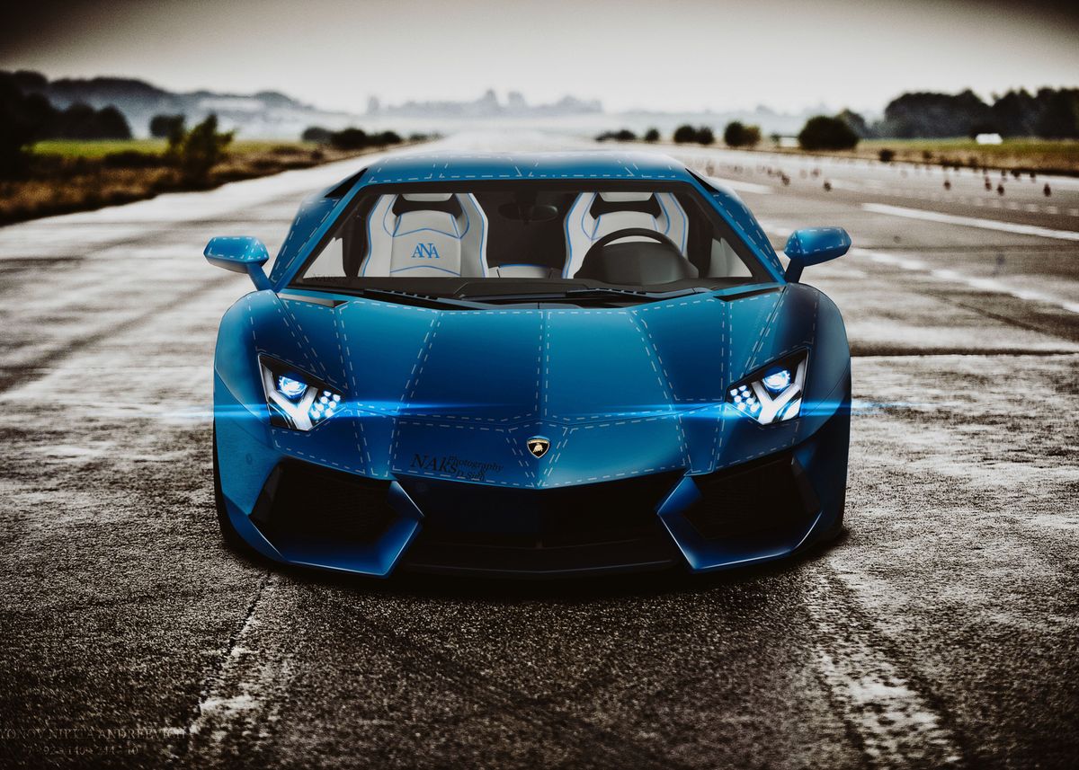 'Lamborghini aventador' Poster by jack li | Displate