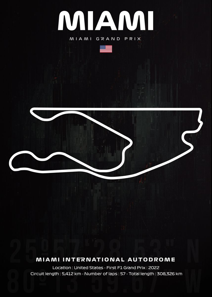 39 F1 Miami circuit map 39 Poster - E9374a81307030bec22fc3a3b5a15b19 7845d2883abc0ee60c64cadb7bf6051c