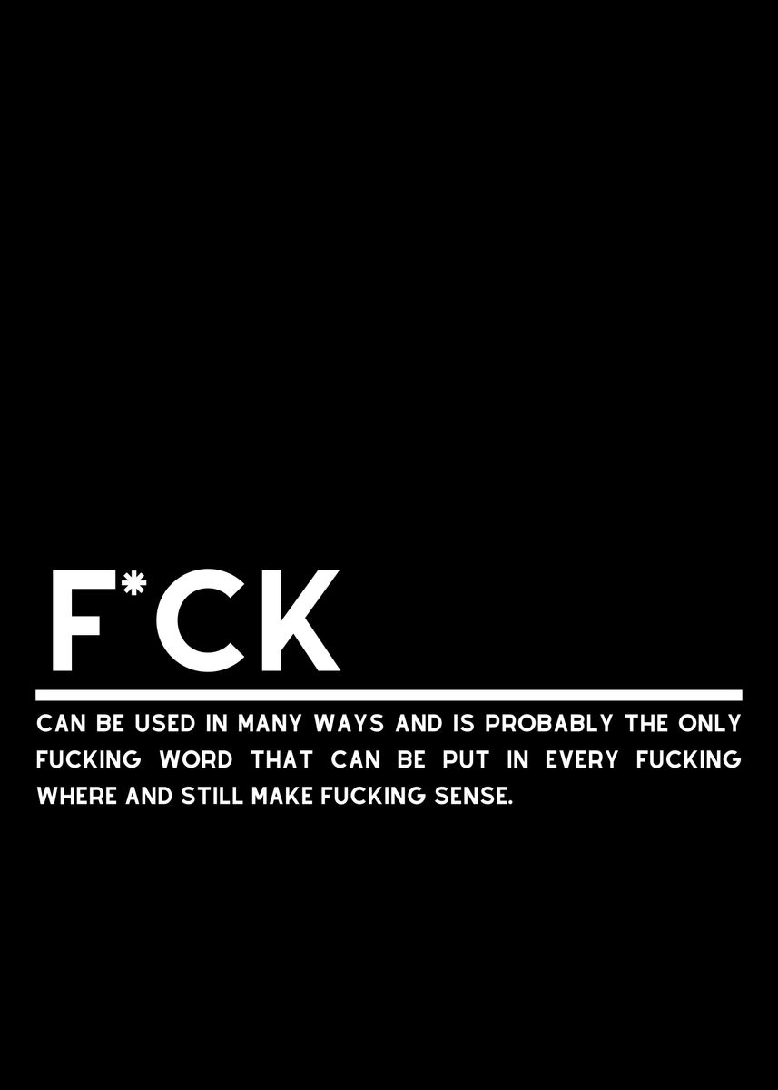  fuck definition poster by nae displate