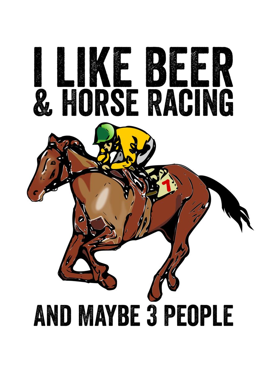 'Horse Jockey Shirts for' Poster, picture, metal print, paint by