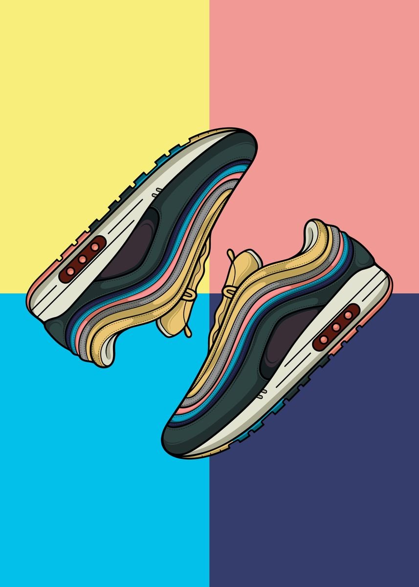 'Hypebeast Rainbow Shoes' Poster by Adam Project | Displate