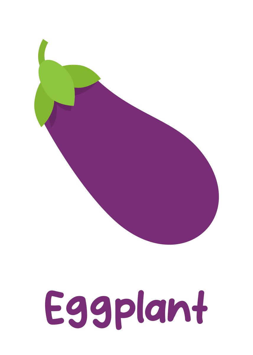 'eggplant ' Poster, picture, metal print, paint by Lunzii Art | Displate