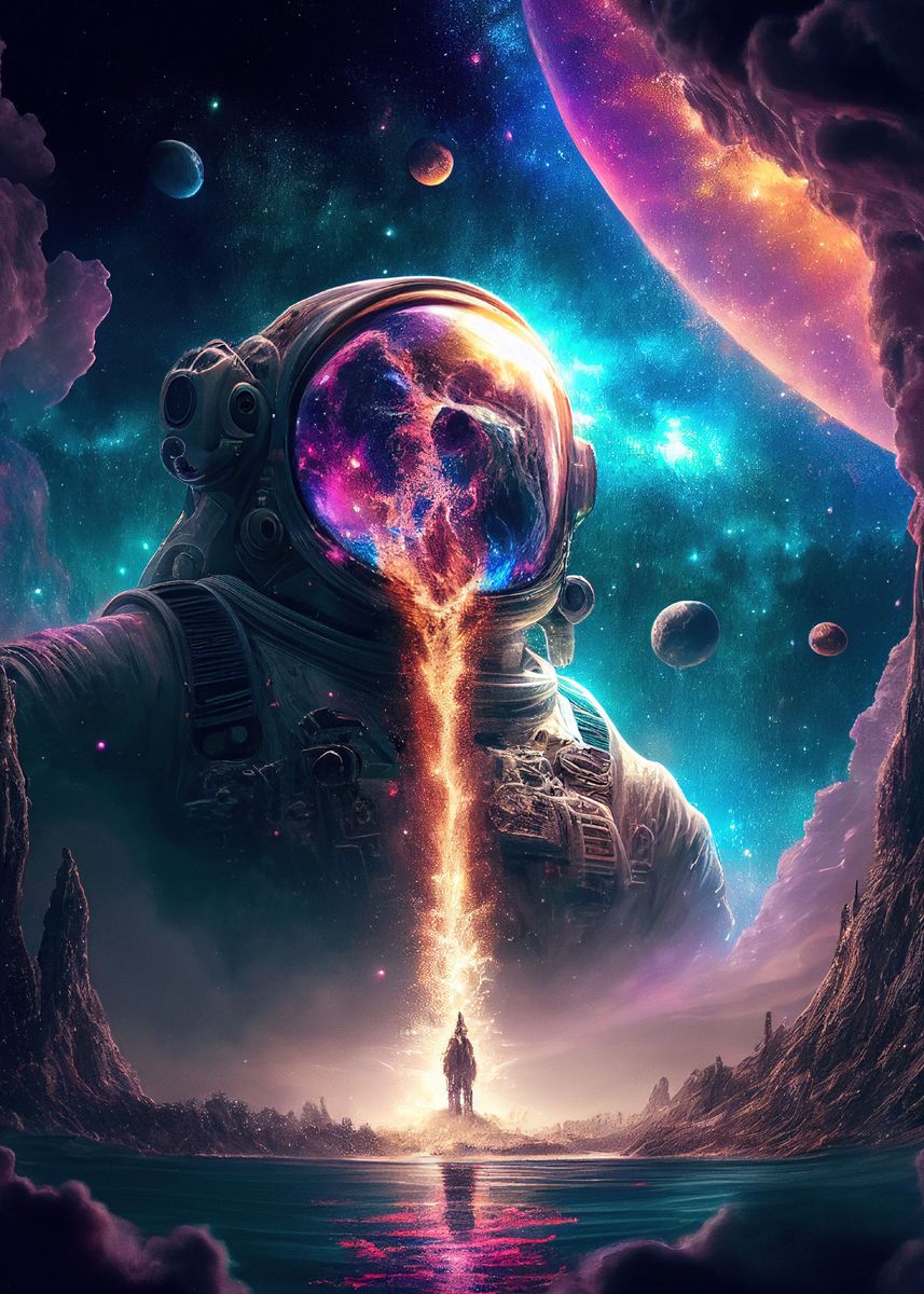 'Colors of Space Planet' Poster, picture, metal print, paint by Enzaro ...