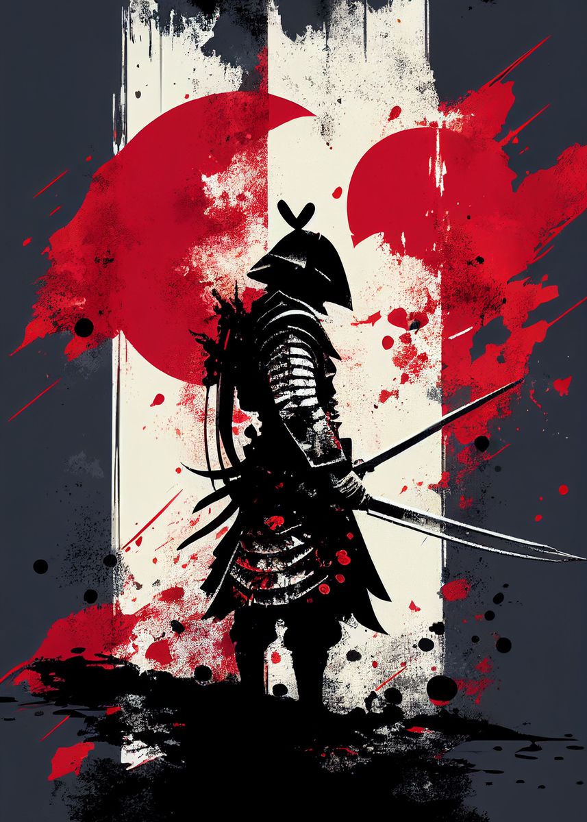 'Samurai Japan' Poster, picture, metal print, paint by DecoyDesign ...