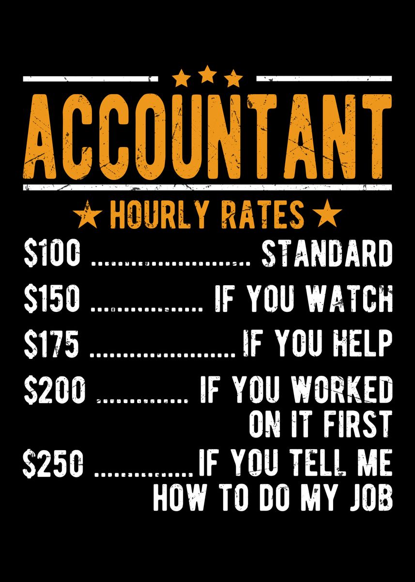 accountant-hourly-rates-poster-by-schmugo-displate