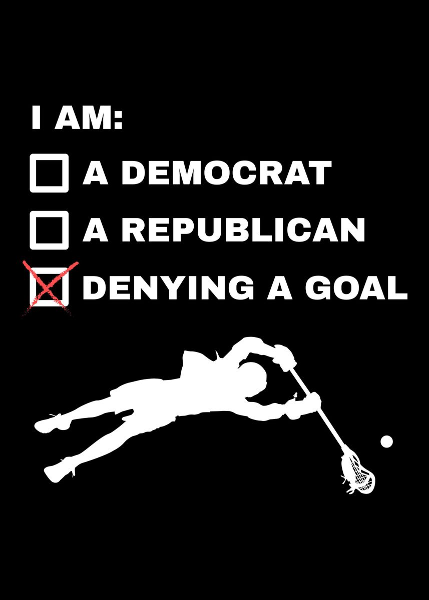 'Lacrosse Goalie' Poster, picture, metal print, paint by BobbyBubble Displate