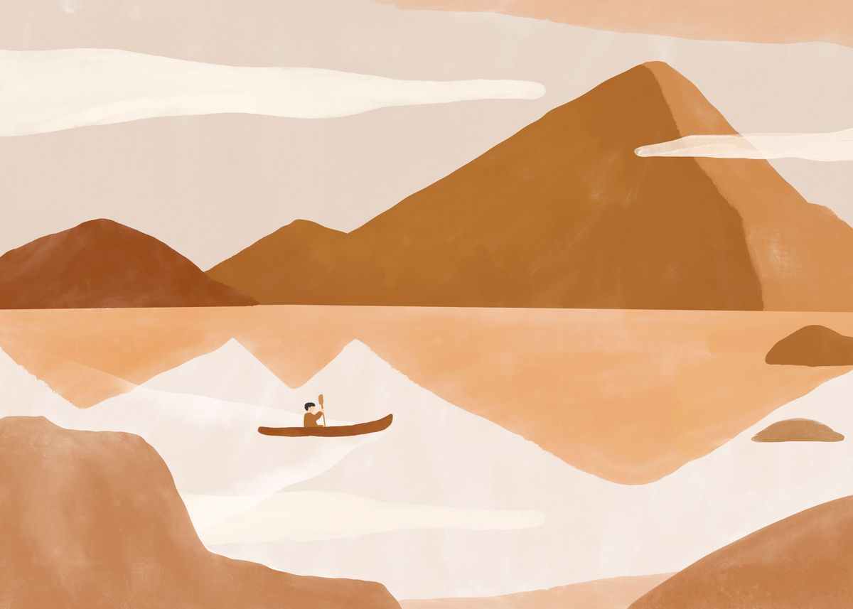 'Nature brush painting' Poster by thecoolestcorner Displate