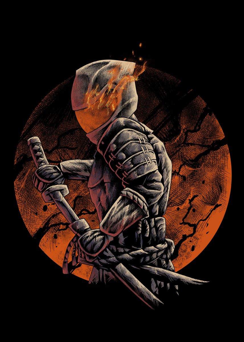 'Ronin Rider Samurai Poster' Poster, picture, metal print, paint by ...