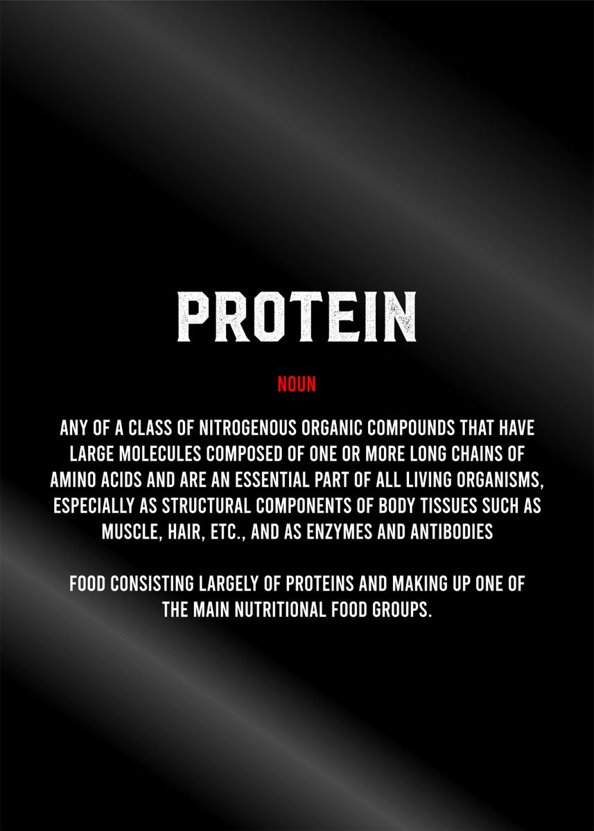 'protein definition poster' Poster, picture, metal print, paint by