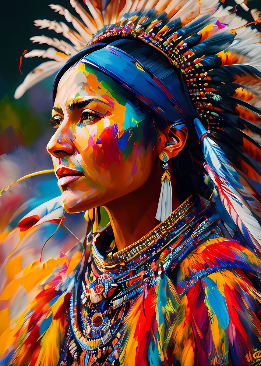 'native american art' Poster, picture, metal print, paint by erma wati ...